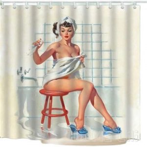 Rideaux de douche Beauf | Vintage Femme Sexy